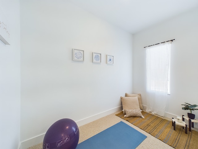 3004 Jensen Springs Ln, Houston, TX 77026 - exercise area featuring carpet and baseboards