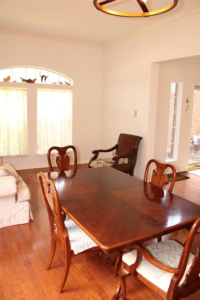 3231 Brinton Trails Ln, Katy, TX 77494 - dining room with crown molding and wood finished floors