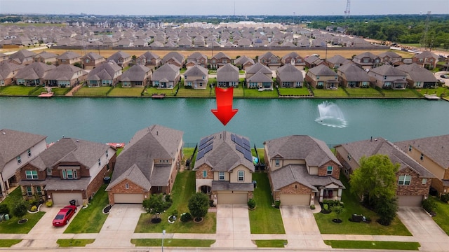 24907 Alberti Sonata Dr, Katy, TX 77493 - aerial view of residential area with a large body of water