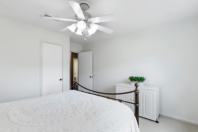 7514 Renmark Ln, Houston, TX 77070 - bedroom with light colored carpet and ceiling fan