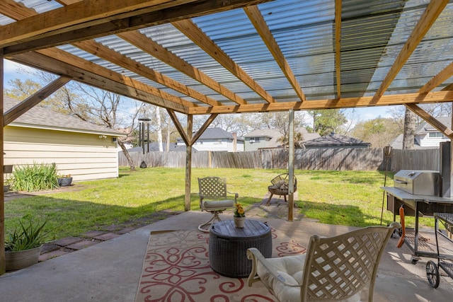 7514 Renmark Ln, Houston, TX 77070 - fenced backyard with a pergola and a patio area