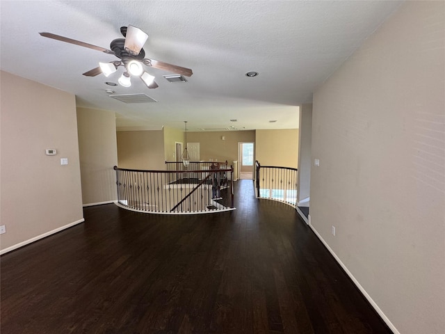 11703 Sterling Brook St, Pearland, TX 77584 - hall featuring an upstairs landing, wood finished floors, and baseboards