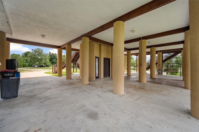 303 Winkler St, Baytown, TX 77520 - view of patio / terrace featuring stairway