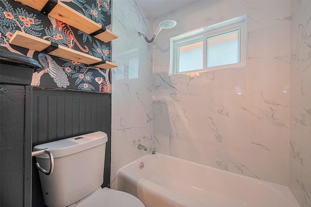 12206 Ashcroft Dr, Houston, TX 77035 - full bath featuring toilet and shower / bathtub combination