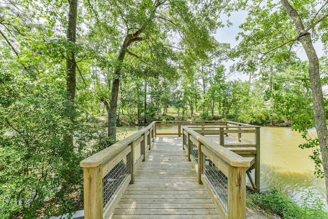 16802 Cherokee Lake Ln, Houston, TX 77044 - dock featuring a water view