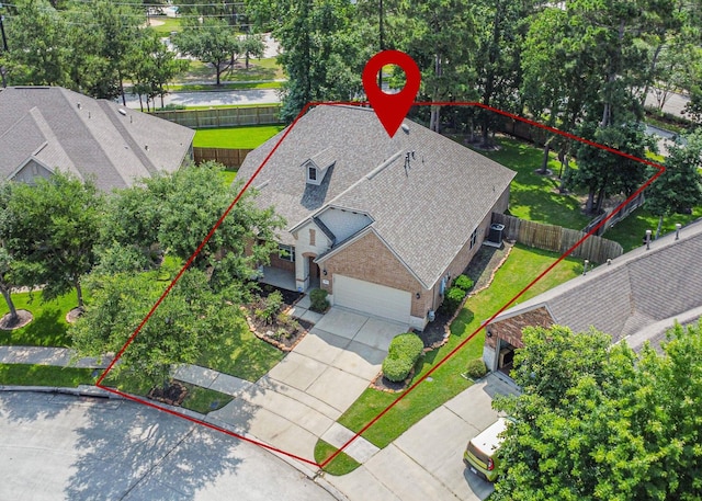 16802 Cherokee Lake Ln, Houston, TX 77044 - view from above of property