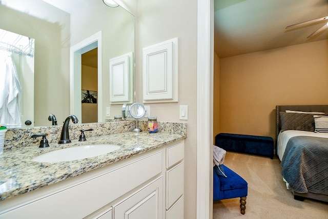 29016 Concan Crossing Ct, Katy, TX 77494 - bathroom featuring ensuite bathroom, vanity, and a ceiling fan