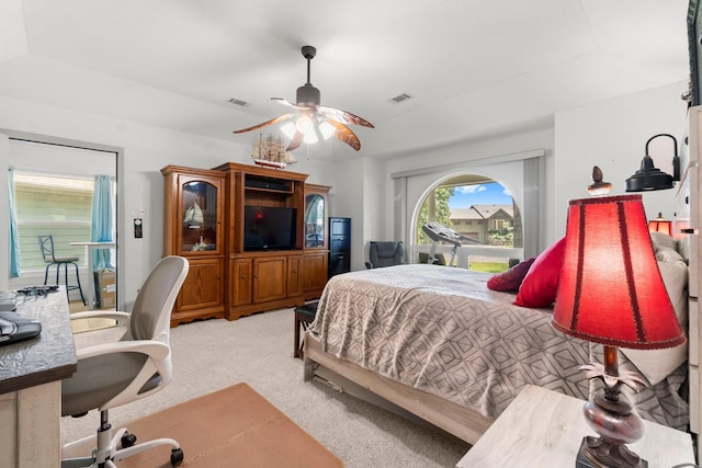 197 Westwood Dr E, Trinity, TX 75862 - bedroom featuring carpet floors and a ceiling fan