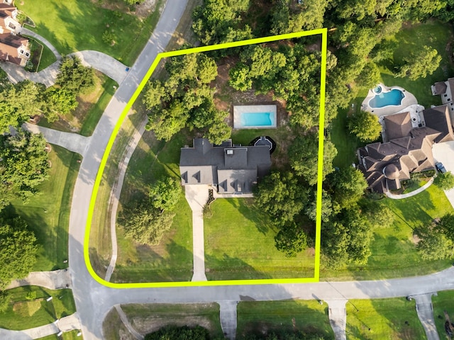 3714 Falun Ct, Spring, TX 77386 - view of property location featuring property boundaries highlighted and a pool