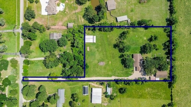 22035 Buescher Rd, Tomball, TX 77377 - aerial view of property's location with property boundaries highlighted
