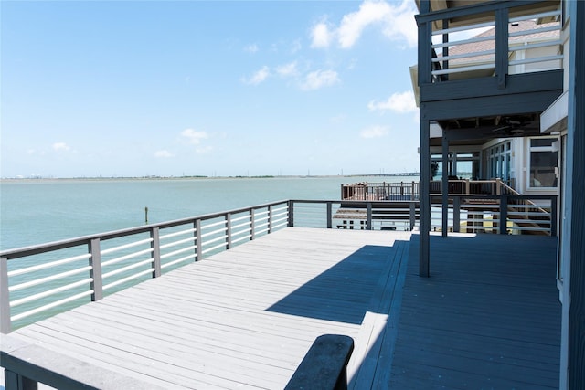 1554 Windsong Way, Tiki Island, TX 77554 - deck featuring a water view