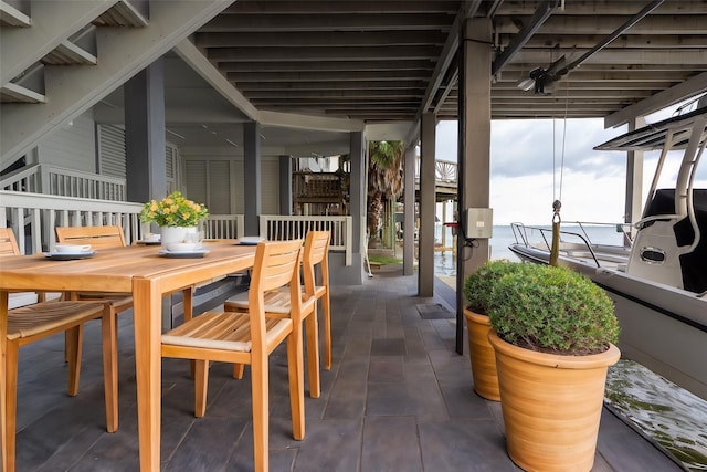 1827 Port O Call St, Tiki Island, TX 77554 - view of patio featuring outdoor dining area