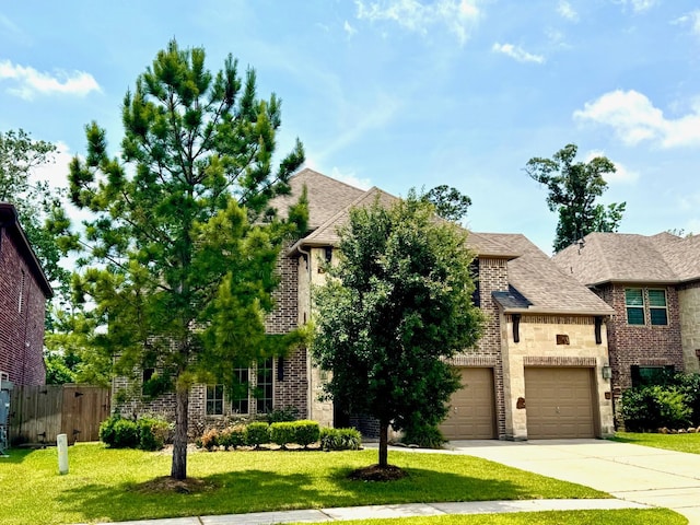 7739 Augusta Creek Ct, Spring, TX 77389 - view of front facade featuring brick siding, driveway, a shingled roof, and a garage