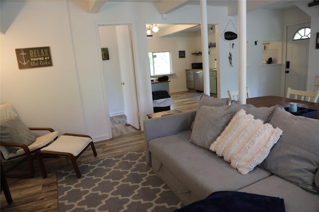 465 Creek Dr, Onalaska, TX 77360 - living area featuring wood finished floors
