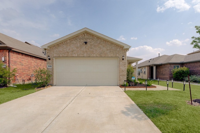 5022 Jonina Ln, Houston, TX 77048 - ranch-style home featuring brick siding, a front yard, and concrete driveway