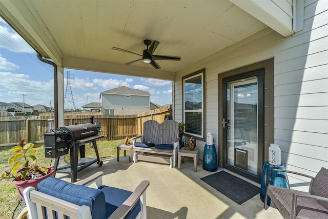 356 Selah Ct, Alvin, TX 77511 - view of patio / terrace featuring a ceiling fan
