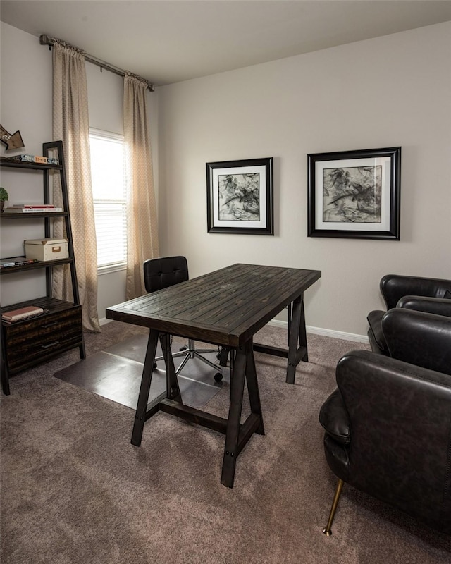 214 Emerald Thicket Ln, Humble, TX 77336 - office area with carpet and baseboards