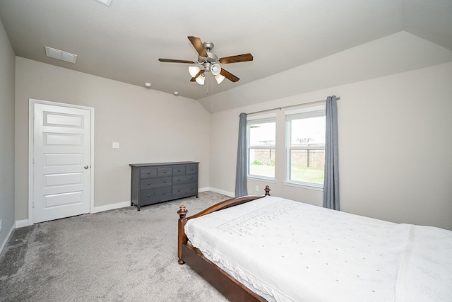 11210 Victoria Hollow Trce, Richmond, TX 77406 - bedroom featuring carpet, baseboards, a ceiling fan, and vaulted ceiling