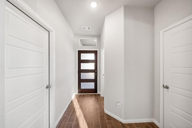 1448 Sundown Glen Dr, Katy, TX 77493 - hall with baseboards and dark wood finished floors