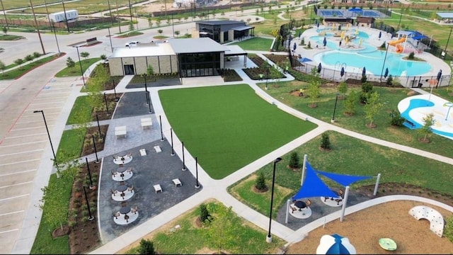 1464 Sundown Glen Ln, Katy, TX 77493 - drone / aerial view of a pool