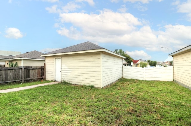 19603 Green Chase Ln, Houston, TX 77073 - fenced backyard with an outdoor structure