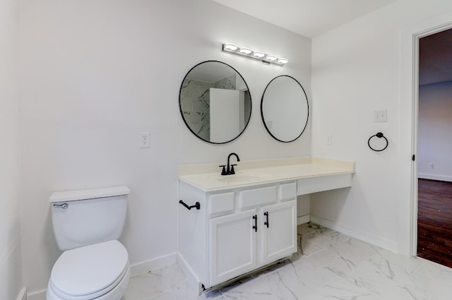 19603 Green Chase Ln, Houston, TX 77073 - bathroom with marble finish floors, vanity, and a shower