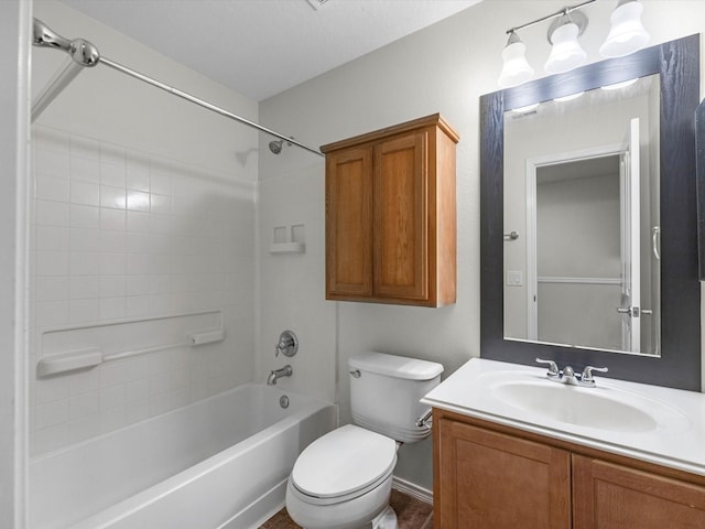 23807 Township Elm St, Spring, TX 77373 - full bathroom featuring  shower combination, vanity, and toilet