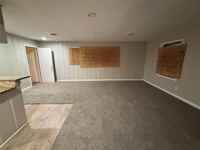 1102 Laurentide St, Houston, TX 77029 - unfurnished living room featuring baseboards and recessed lighting