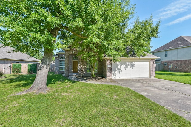 3506 Hickory Hill Ln, Montgomery, TX 77356 - obstructed view of property with concrete driveway, brick siding, and a garage