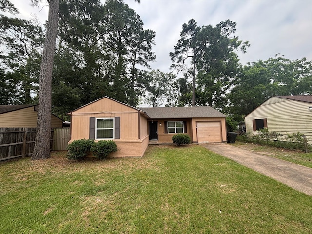 6210 Annunciation St, Houston, TX 77016 - single story home featuring concrete driveway, a garage, and brick siding