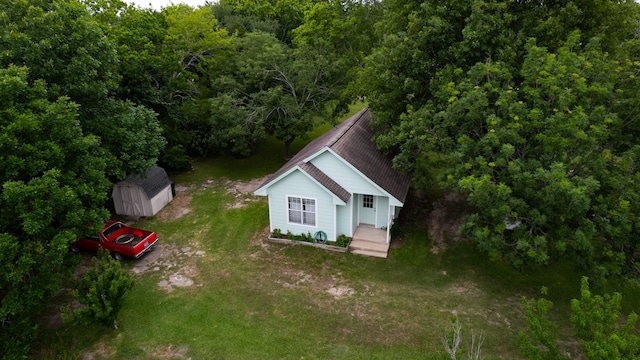 2350 Hawk Mdws, Pearland, TX 77581 - view from above of property featuring a heavily wooded area