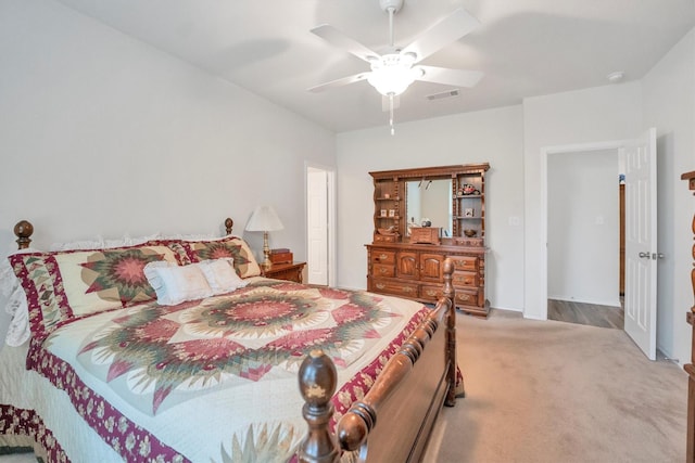 2114 Lost Timbers Dr, Conroe, TX 77304 - bedroom with carpet flooring and ceiling fan