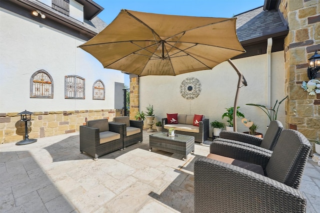 2915 Sentry Oak Way, Sugar Land, TX 77479 - view of patio / terrace featuring outdoor lounge area