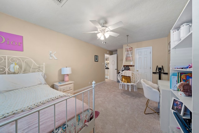 489 Merrimac Park, Conroe, TX 77302 - carpeted bedroom with baseboards and a ceiling fan