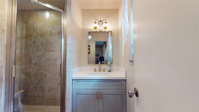 9723 Dalmally St, Spring, TX 77379 - full bath featuring a shower stall and vanity