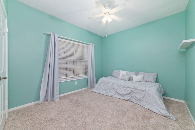 16919 Shady Square Ct, Houston, TX 77095 - bedroom featuring carpet flooring, baseboards, and ceiling fan