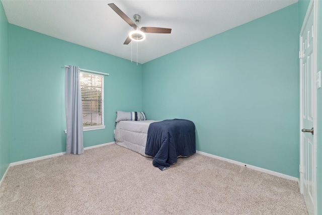 16919 Shady Square Ct, Houston, TX 77095 - carpeted bedroom with baseboards and ceiling fan