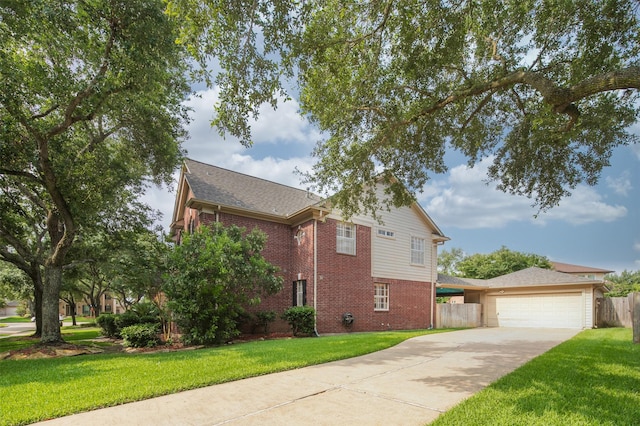 1930 Hollys Way, Sugar Land, TX 77479 - view of home's exterior with brick siding, concrete driveway, and an attached garage