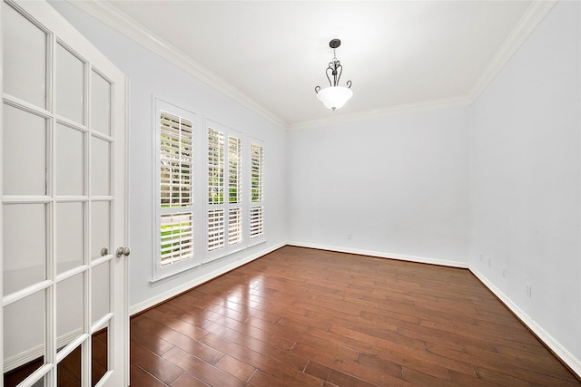 1930 Hollys Way, Sugar Land, TX 77479 - unfurnished room with crown molding, hardwood / wood-style floors, and baseboards