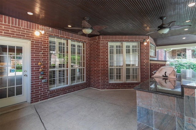 1930 Hollys Way, Sugar Land, TX 77479 - view of patio with a ceiling fan