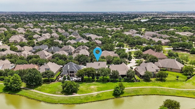 17311 Morgans Lake Dr, Cypress, TX 77433 - aerial perspective of suburban area with a large body of water and a golf club