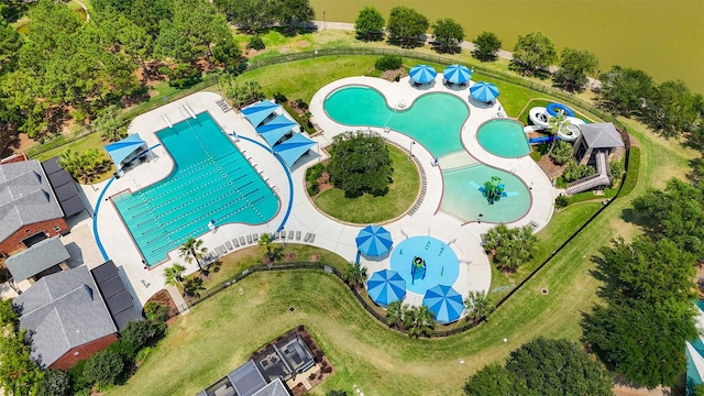 17311 Morgans Lake Dr, Cypress, TX 77433 - bird's eye view of a pool