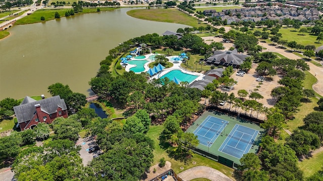 17311 Morgans Lake Dr, Cypress, TX 77433 - aerial view of a nearby body of water and a pool