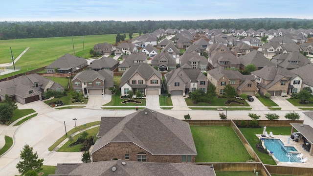 27130 Spanish Wind Ct, Magnolia, TX 77354 - aerial perspective of suburban area featuring a pool area