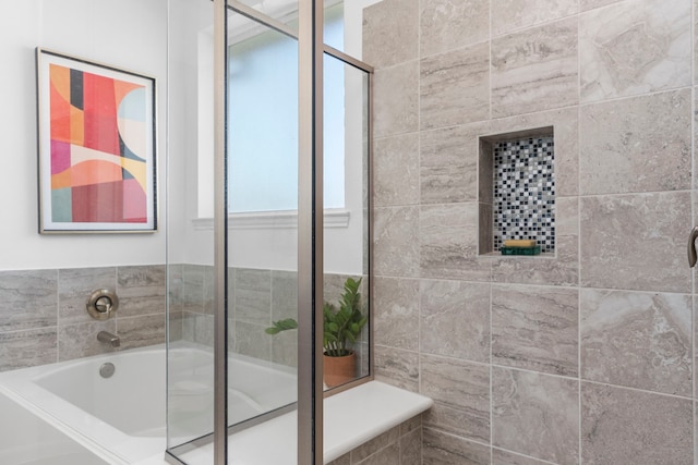 1304 Veranda Mist, League City, TX 77573 - full bathroom featuring tiled shower and a bath