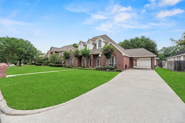 18818 Cypress Chateau Dr, Spring, TX 77388 - view of front facade with brick siding, an attached garage, and driveway