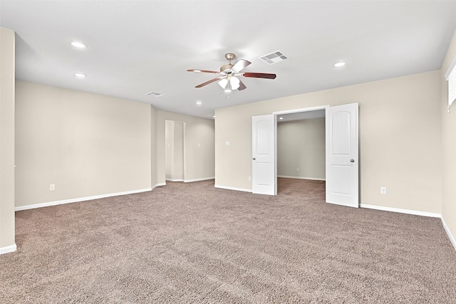 2708 Merlin Ln, Pearland, TX 77581 - unfurnished room with ceiling fan, carpet, recessed lighting, and baseboards