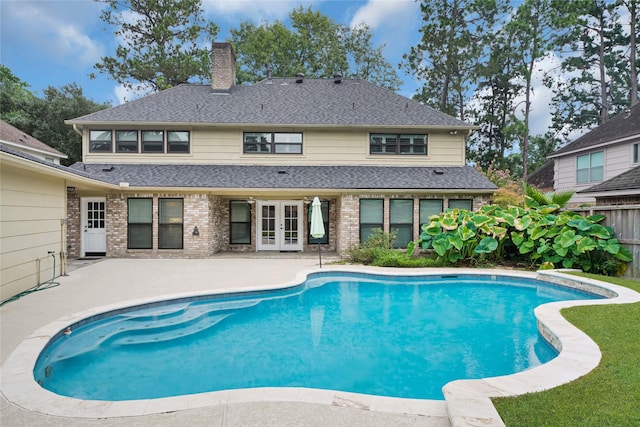 16111 Maplehurst Dr, Houston, TX 77379 - view of pool featuring french doors and a patio