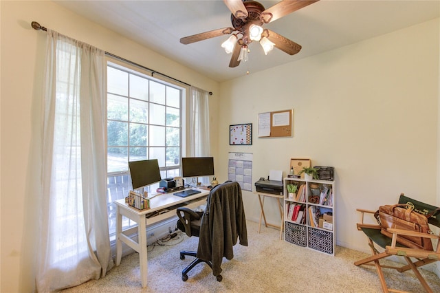 25903 Penguin St, Magnolia, TX 77355 - carpeted office featuring ceiling fan and baseboards