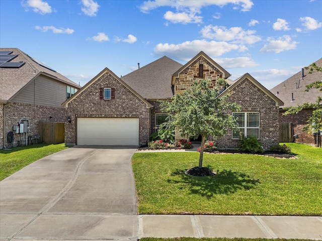2314 Navo Ln, League City, TX 77573 - view of front facade featuring brick siding, concrete driveway, an attached garage, and a shingled roof